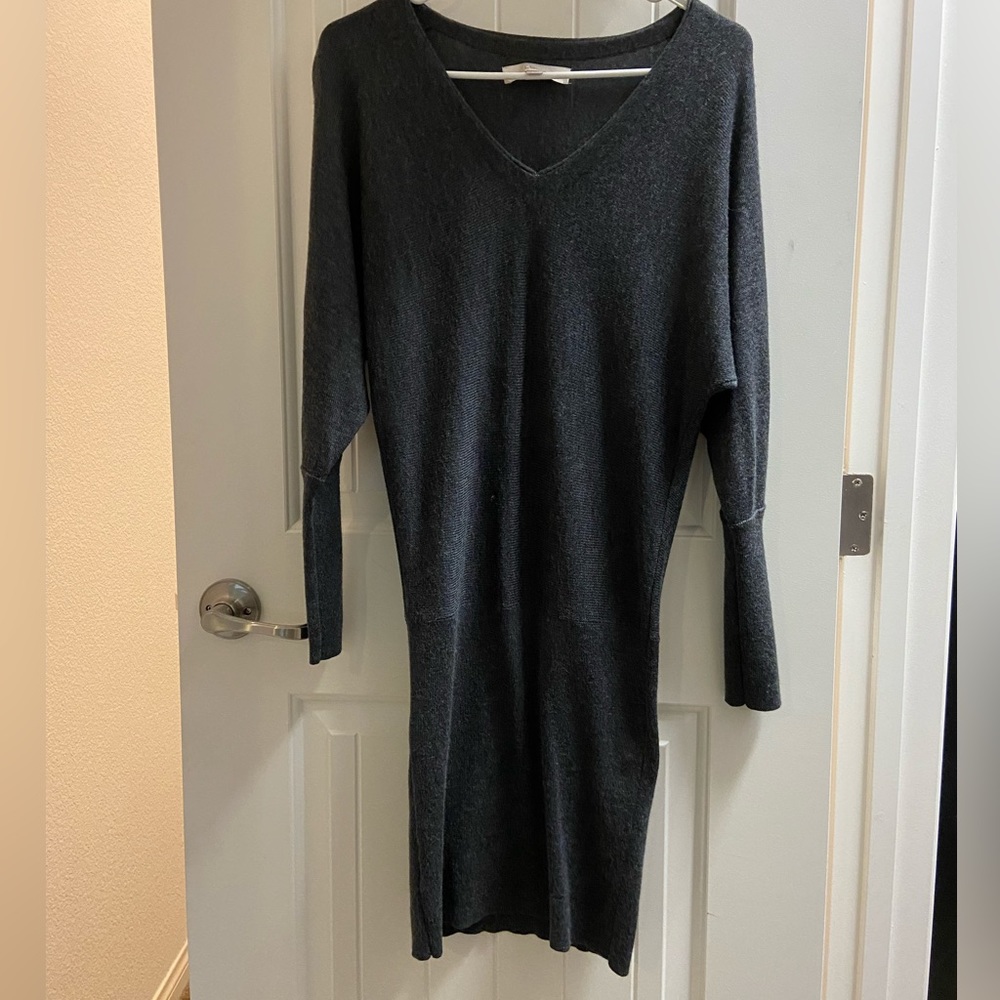 LOFT XS grey sweater dress